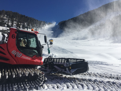 Preparació de la pista Coma Oriola de Masella, aquesta setmana