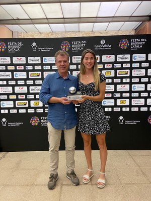 Pere Porta i Laura Peña, a la Festa del Bàsquet Català 2022 (Foto: Sedis Bàsquet)