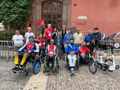 Recepció de l'Ajuntament de la Seu d'Urgell a membres de Discamino