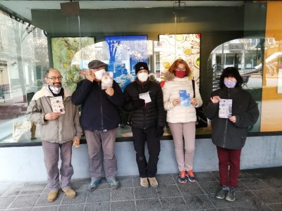 Inauguració de l'exposició conjunta de Menja't l'Alt Urgell i artistes locals, a l'Aparador de la Seu