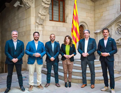 Recepció al Palau de la Generalitat de Catalunya per l'obtenció dels Mundials 2027 de Piragüisme d'Aigües Braves (Foto: Ajuntament de la Seu)