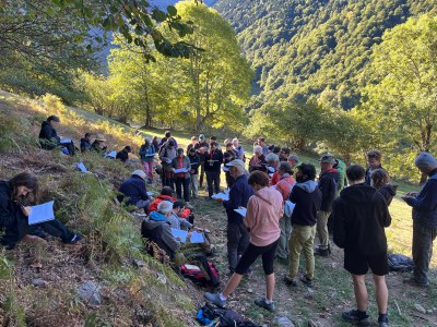 Anàlisi de sòls a la Val d'Aran per part d'experts, a les jornades Transcatalònia (Foto: ICEA)