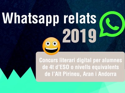 Cartell del concurs de microrelats 'Whatsapp relats'