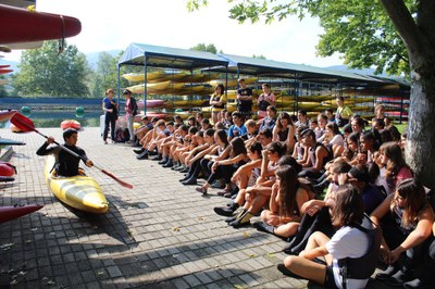 Sessions de piragüisme per a escolars al Parc del Segre