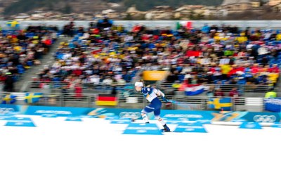 Gina del Rio, a la cursa de 10 km de Milà-Cortina 2026 (Foto: FAE/Nordic Focus)
