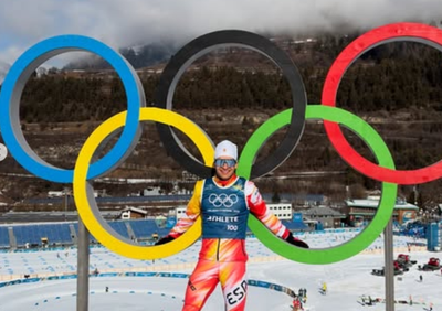 Marc Colell, aquest cap de setmana a l'estadi de fons de Tesero, subseu dels Jocs de Milà-Cortina 2026 (@marc_colell)