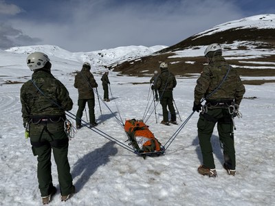 Entrenaments d'efectius de l'Exèrcit de Terra a la Val d'Aran per anar a l'Antàrtida (Foto: ACN/Marta Lluvich)