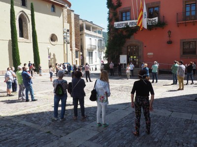 Minut de silenci a la Seu en record de les víctimes de la COVID-19