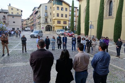 Minut de silenci a la Seu d'Urgell per les víctimes dels aiguats al País Valencià i Castella-la Manxa