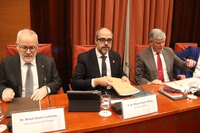 Miquel Buch, a la Comissió d'Interior del Parlament (Foto: ACN)