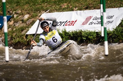 Mònica Doria, a la competició de C1 femení de les Finals de la Copa del Món d'eslàlom 2026 (Foto: Marc Etxaniz)