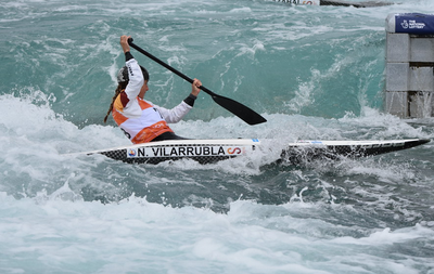 Núria Vilarrubla, als Mundials 2023 d'eslàlom a Lee Valley (Foto: RFEP)