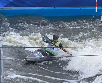 Mònica Doria, a la competició de K1 femení dels Jocs Europeus (Foto: COA)