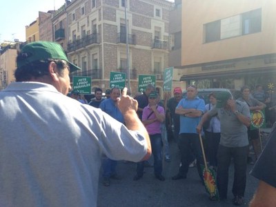 Manifestació d'UP a Tremp (Foto: ACN)