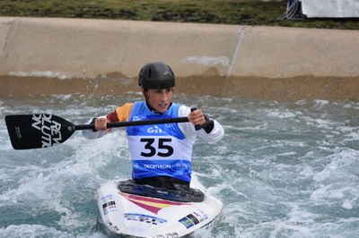 Núria Vilarrubla, als Mundials 2023 d'eslàlom a Lee Valley (Foto: RFEP)