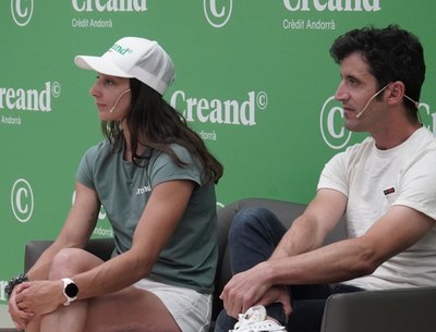 Mònica Doria i Toni Cadena, a la roda de premsa prèvia als Jocs Olímpics de París 2024 (Foto: Creand Supporting)