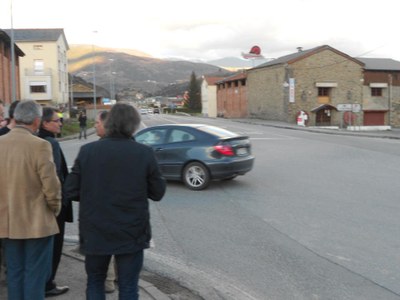 Artur Mas a la cruïlla de Montferrer N-260