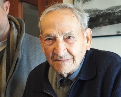 Agustí Solans, el dia que va celebrar el seu 100 aniversari (Foto: RàdioSeu / arxiu)