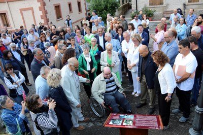 Homenatge de la Vall Fosca a Conxita Grangé, supervinent dels camps d'extermini nazis, 26.07.2019 (Foto: ACN)