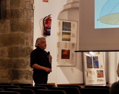 Joan Vázquez, en una jornada sobre la reforma horària, el mes passat a la Sala de Sant Domènec (Foto: RàdioSeu / arxiu)