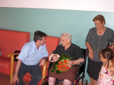 Maria Antònia Guerrero, quan va complir 102 anys