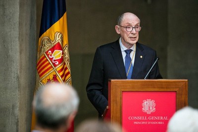 Òscar Ribas, en un discurs al Consell General d’Andorra (Foto: @ConsellGeneral)