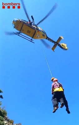 Rescat dels Bombers a Riu de Cerdanya (Imatge: Bombers de la Generalitat)