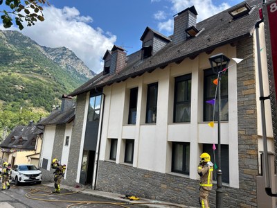 Habitatge de Bossòst on ha mort un menor durant un incendi (Foto: Conselh Generau d'Aran)