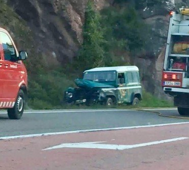Accident a la C-14, a Ribera d'Urgellet (Foto: Jordi Cadena)