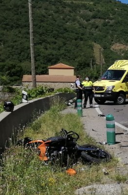 Mor un motorista en un accident a l'N-260 al Pont de Bar