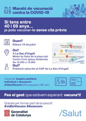Marató de vacunació a la Seu d'Urgell, aquest dilluns dia 19