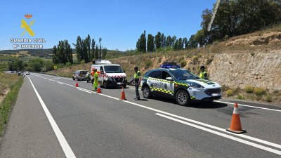 Accident mortal a la carretera N-230 a Baells (Foto: Guàrdia Civil)
