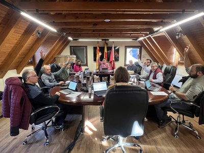 El ple de l'ajuntament de Naut Aran on s'ha aprovat la modificació de les Normes Subsidiàries (Foto: Ajuntament de Naut Aran)