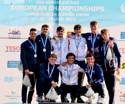 Miquel Travé, al podi de la competició de patrulles de l'Europeu U23 (Foto: ECA)