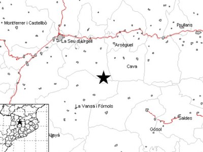 Terratrèmol a l’Alt Urgell, 14.04.2019 (ICGC)