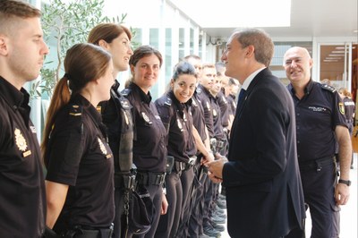 Acte de benvinguda a nous policies a la Comissaria de Lleida (Foto: Subdelegació del Govern a Lleida)