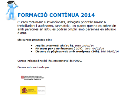 AEAU - Formació contínua 2014