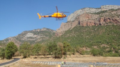 Treballs per a l'electrificació de la Vall de Sallent