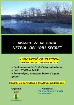 Neteja del riu Segre