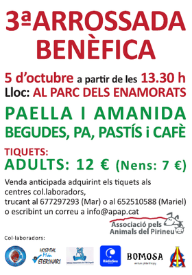 Associació pels Animals del Pirineu - Cartell Arrossada 2014