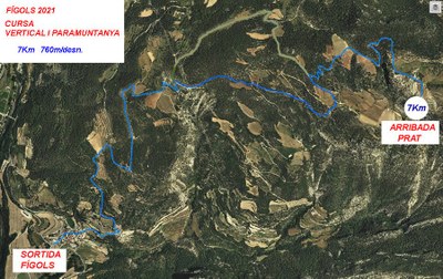 Mapa de la nova Cursa Vertical i de Paramuntanya de Fígols