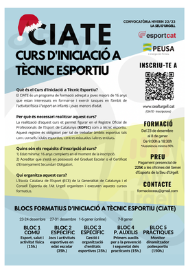 Curs d'Iniciació a Tècnic Esportiu