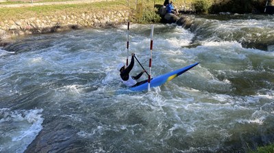 Competició d'eslàlom al Parc del Segre
