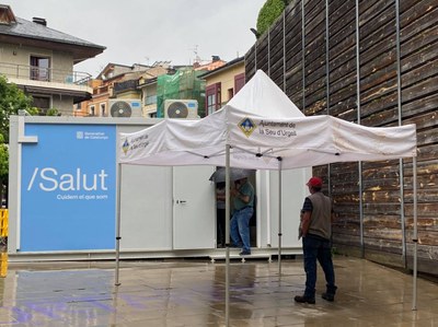 Vacunació contra el coronavirus al mòdul de Salut a la Seu d'Urgell