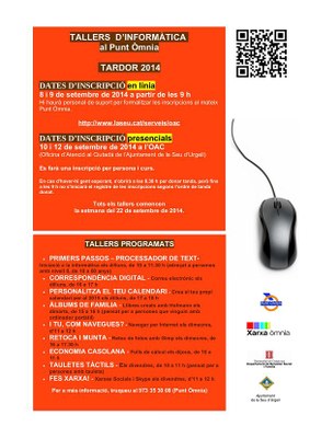 Punt Òmnia - Tallers tardor 2014