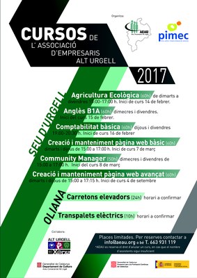 Cursos de formació de l'AEAU 2017
