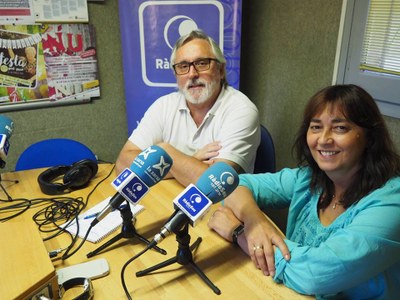 Joan Aixàs i Elisabet Segura, als estudis de RàdioSeu
