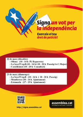 ANC - Recollida de signatures per la independència