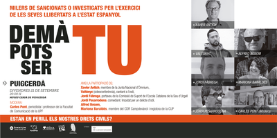 Col·loqui 'Demà pots ser tu' a Puigcerdà