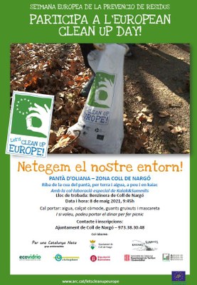 Acció de neteja de l'entorn al pantà d'Oliana